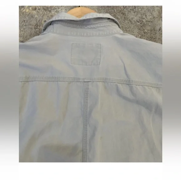 Levis VTG 90s Men L Metal Buttons Up Shirt Tactical Canvas Two Horse - Picture 6 of 11